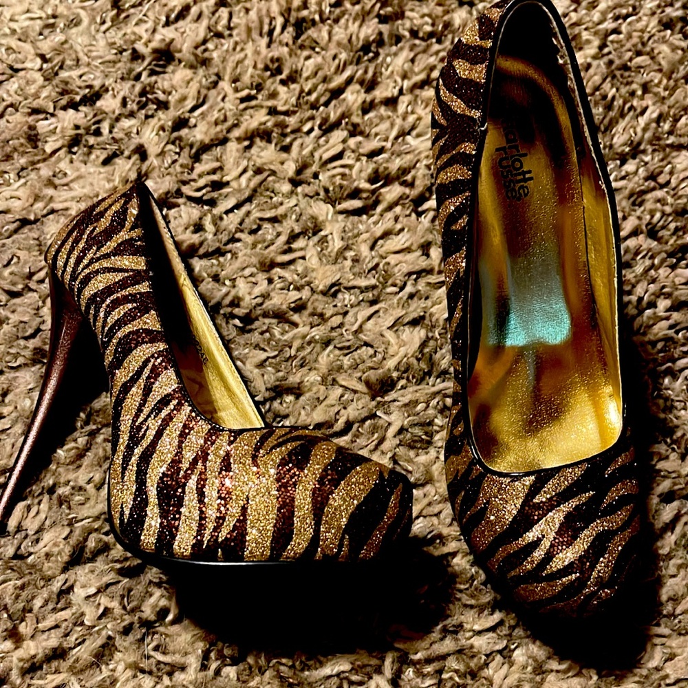 Charlotte Russe animal print heels
